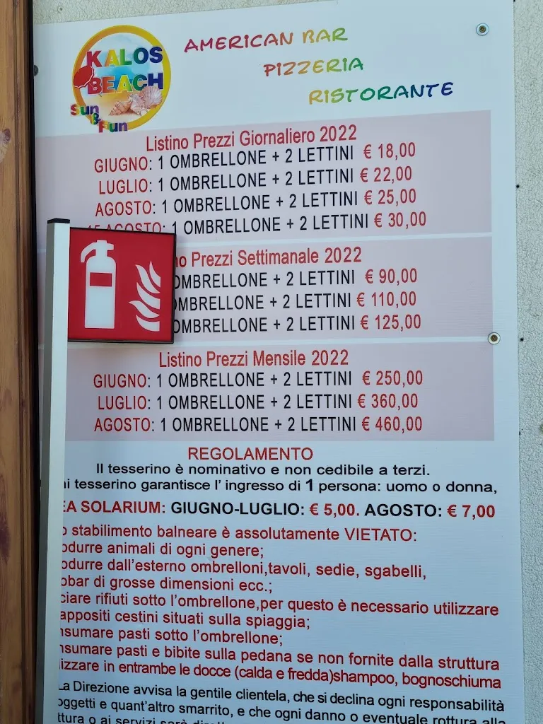 Menu_Kalos Beach_Provincia di Barletta - Andria - Trani_image_1