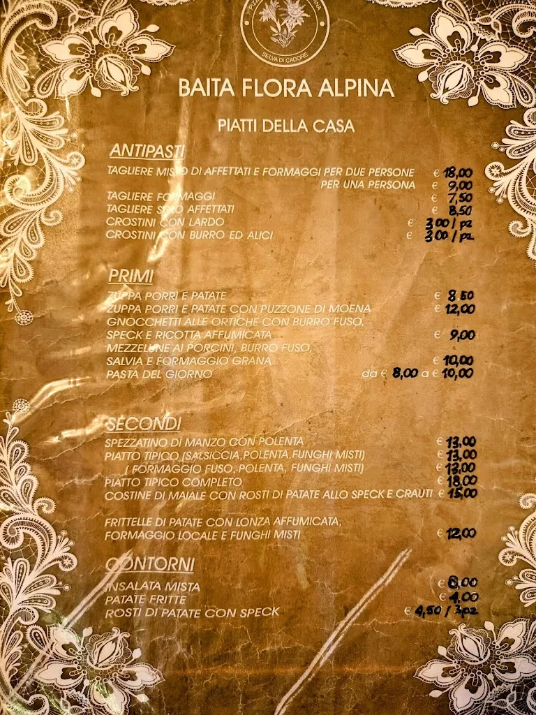 Menu_Baita Flora Alpina_Selva di Cadore_immagine_1