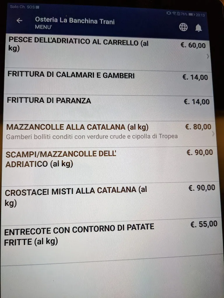 Menu_La Banchina_Provincia di Barletta - Andria - Trani_image_3