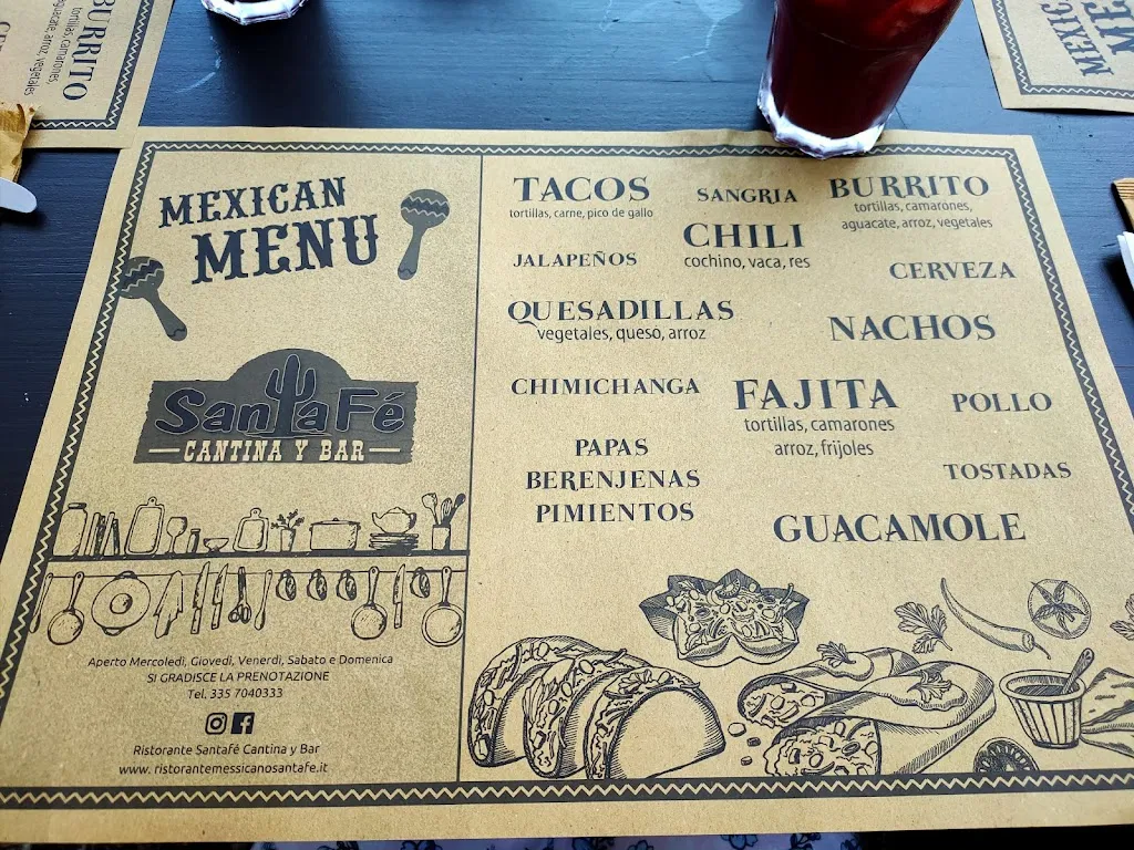 Menu_Santa Fé - Cantina y Bar_Solagna_image_1