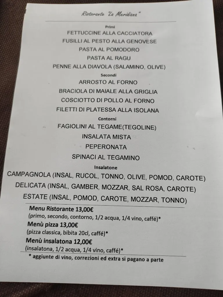Menu_La Meridiana Ristorante - Pizzeria_Sovizzo_image_1