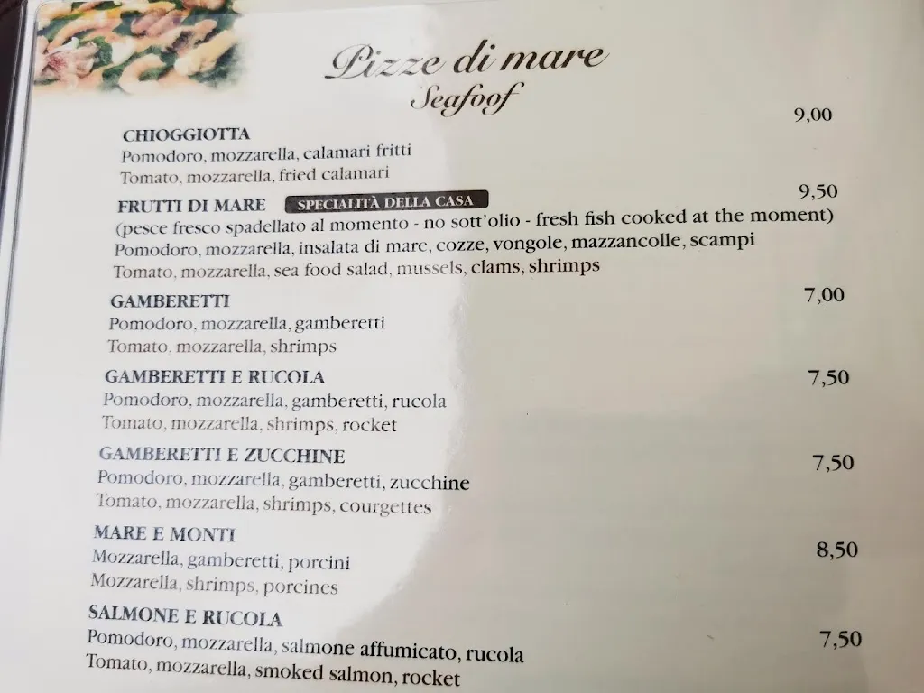 Menu_La Meridiana Ristorante - Pizzeria_Sovizzo_image_2