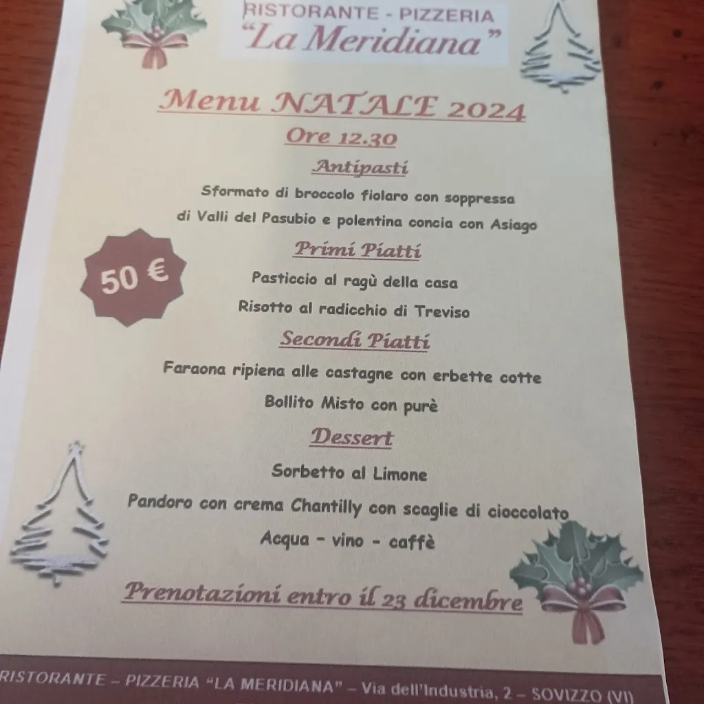 Menu_La Meridiana Ristorante - Pizzeria_Sovizzo_image_3