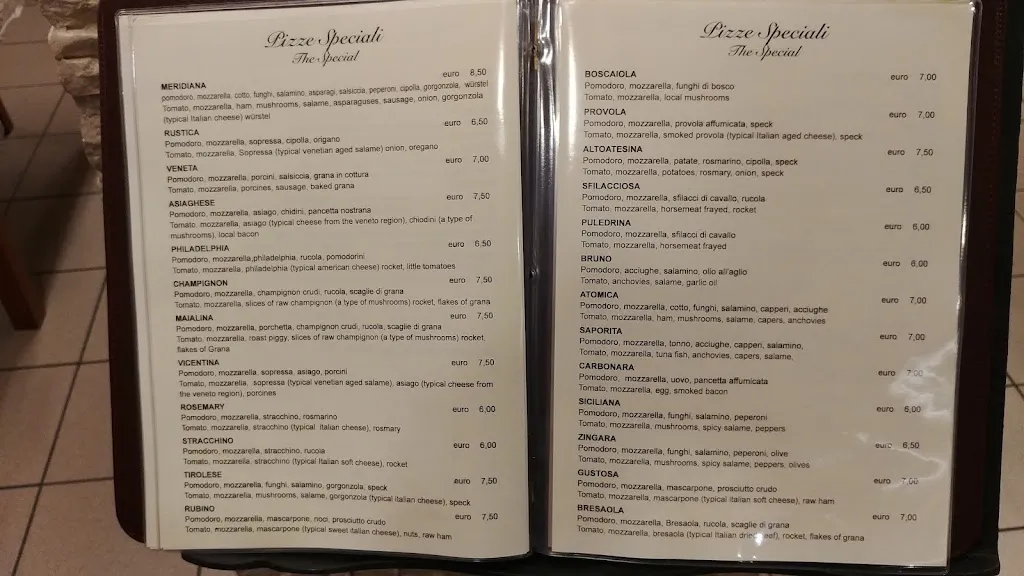 Menu_La Meridiana Ristorante - Pizzeria_Sovizzo_image_4