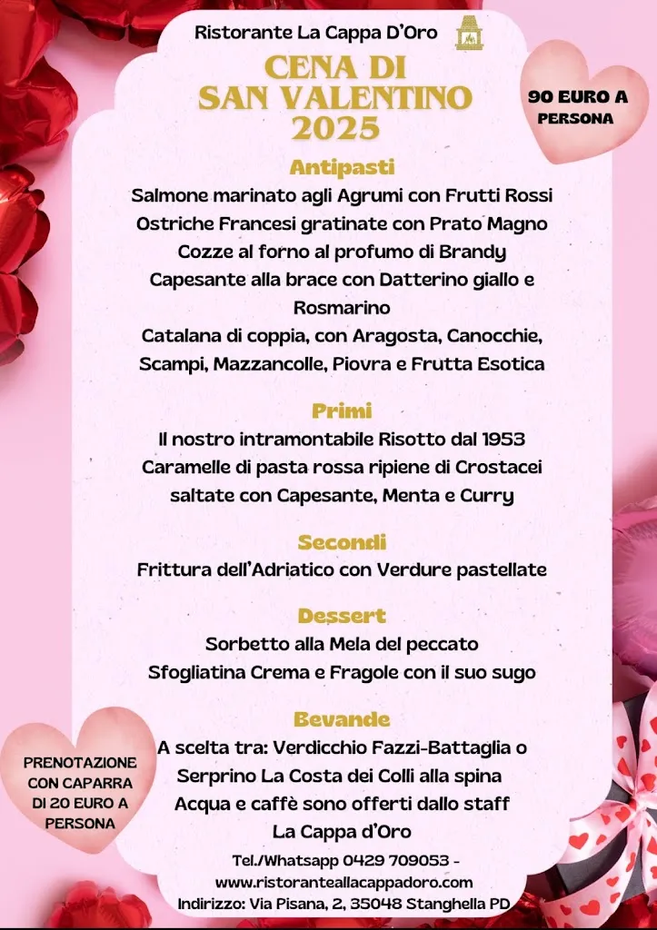 Menu_Ristorante Trattoria alla Cappa d'Oro_Solesino_immagine_1
