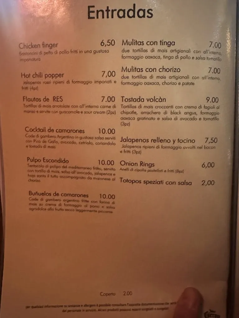 Menu_Cantina del Sol - Ristorante Messicano_Sommacampagna_immagine_1