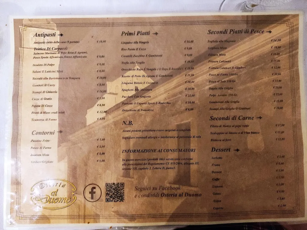 Menu_Osteria Al Duomo_Provincia di Barletta - Andria - Trani_immagine_4