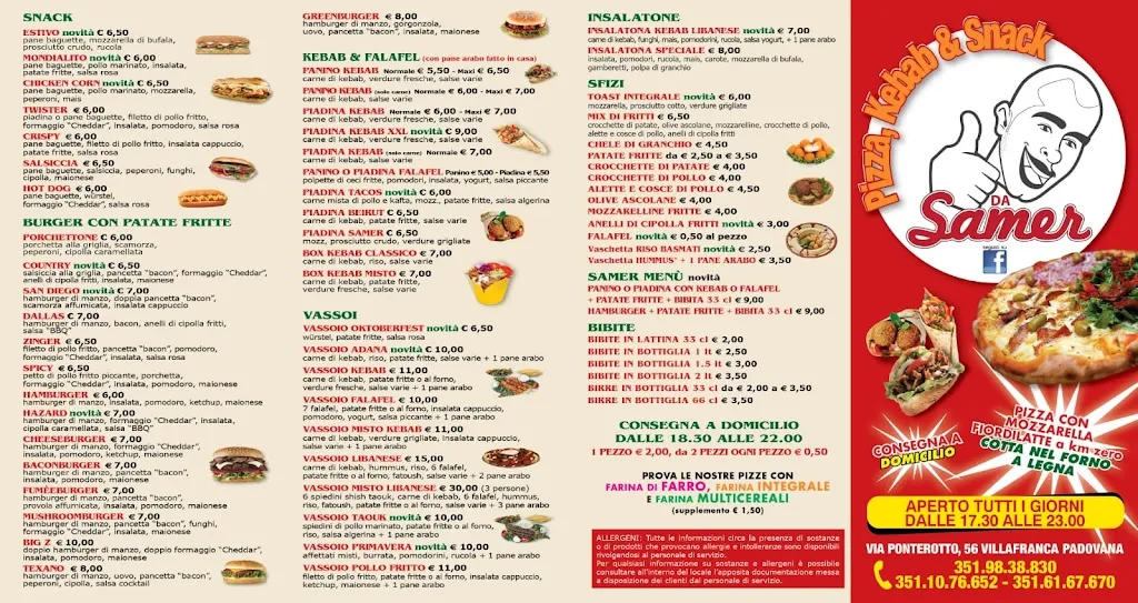Menu_Da Samer - Pizza , Kebab & Snack_Taggì_image_1