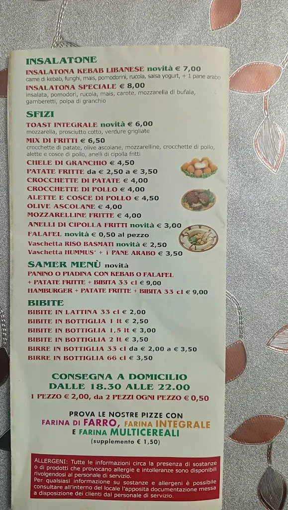 Menu_Da Samer - Pizza , Kebab & Snack_Taggì_image_4