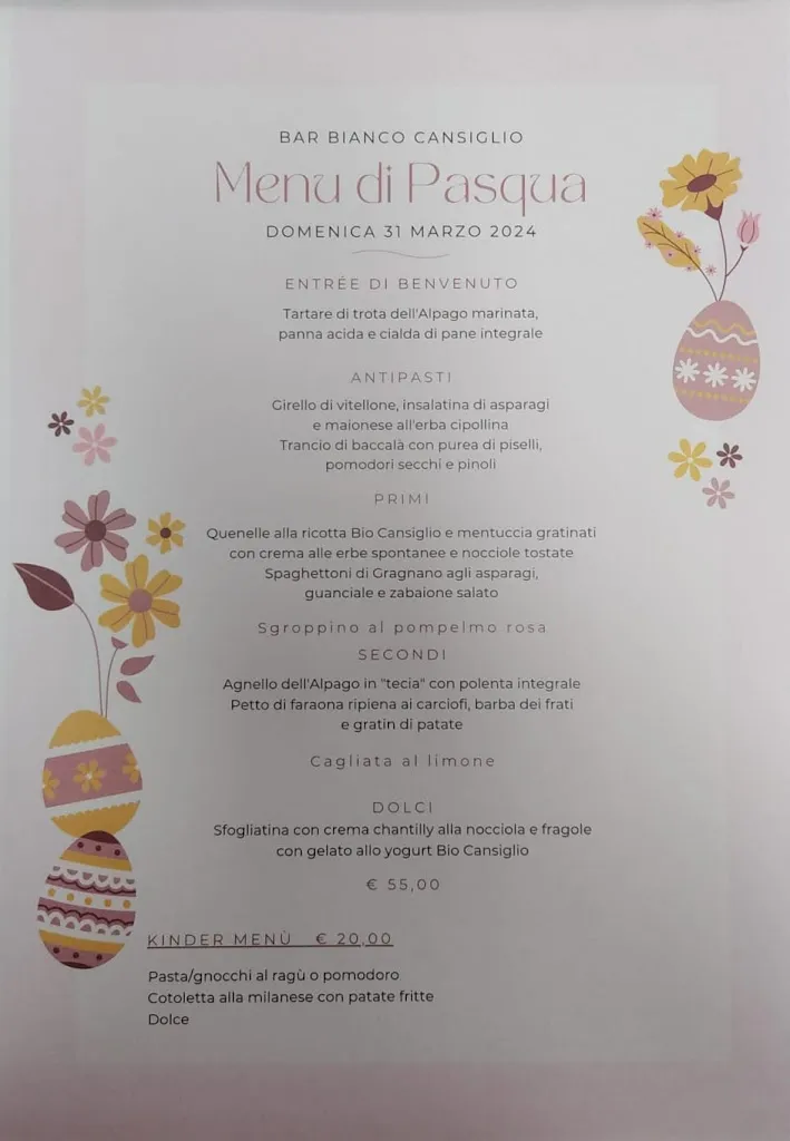 Menu_Centro Caseario e Agrituristico Tambre Spert Cansiglio - Bar Bianco_Tambre_image_1