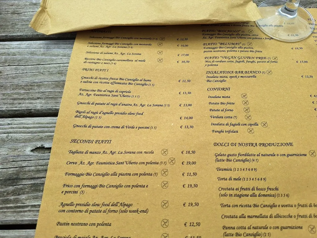 Menu_Centro Caseario e Agrituristico Tambre Spert Cansiglio - Bar Bianco_Tambre_image_4