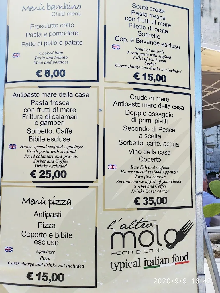 Menu_L'altro Molo_Provincia di Barletta - Andria - Trani_imagen_1