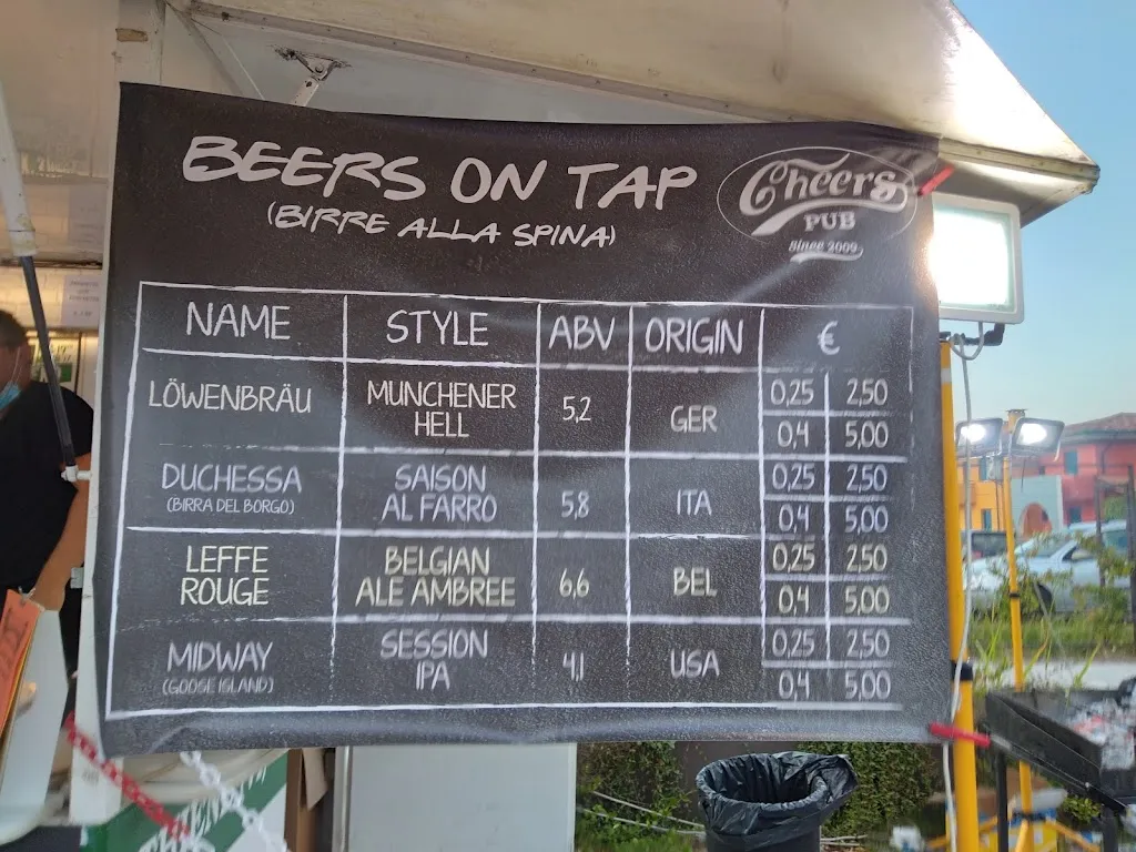 Menu_Cheers Pub_Tombolo_image_1