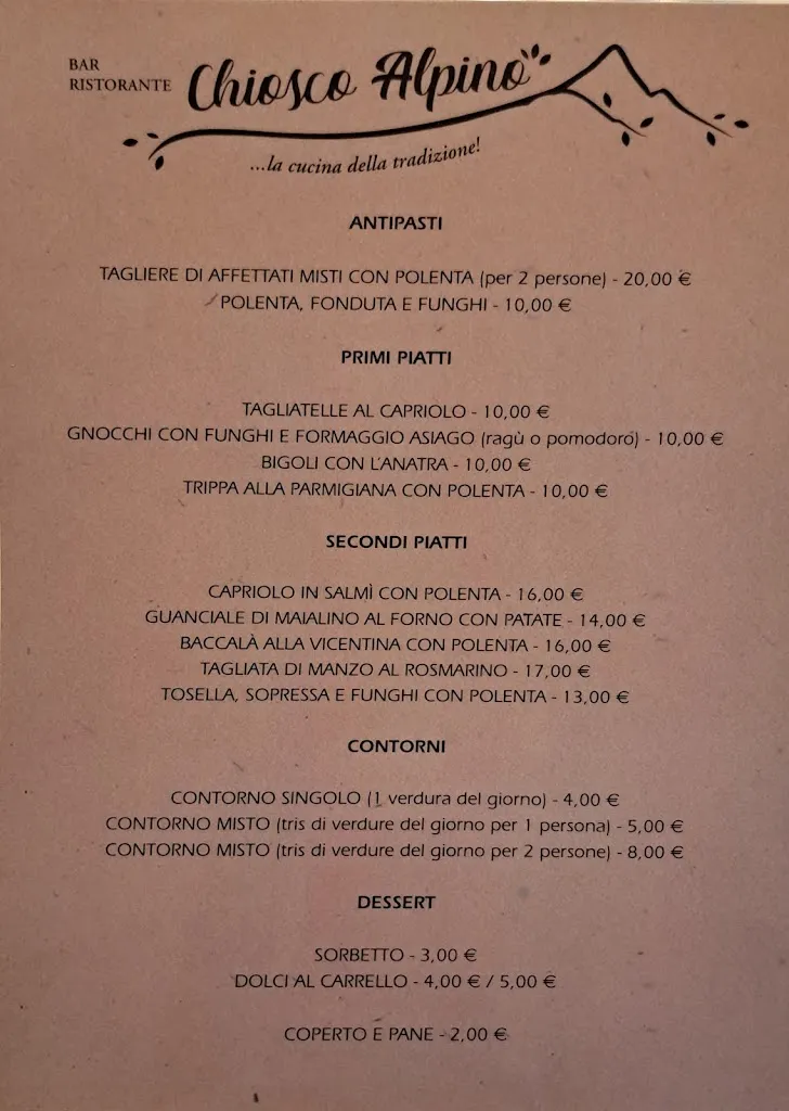 Menu_Hotel Ristorante Chiosco Alpino_Tonezza del Cimone_image_2