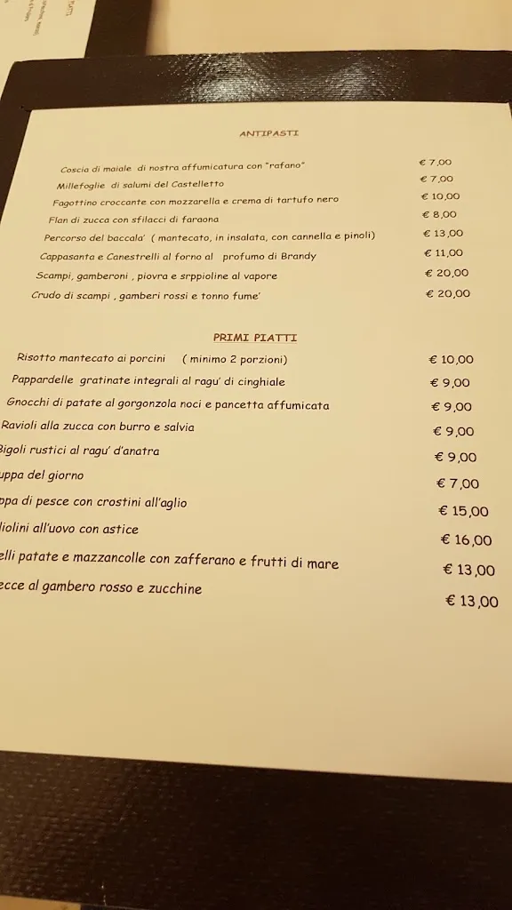 Menu_Ristorante Antica Trattoria Taparo_Torreglia_immagine_4