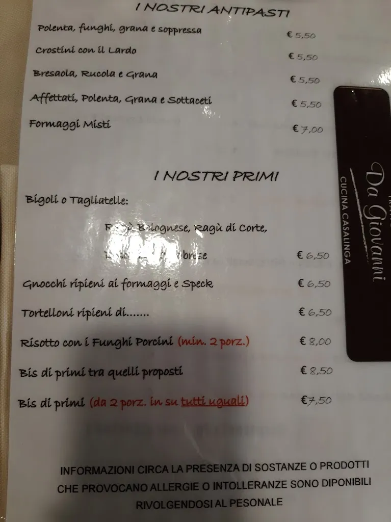 Menu_Trattoria Da Giovanni_Torreglia_image_2