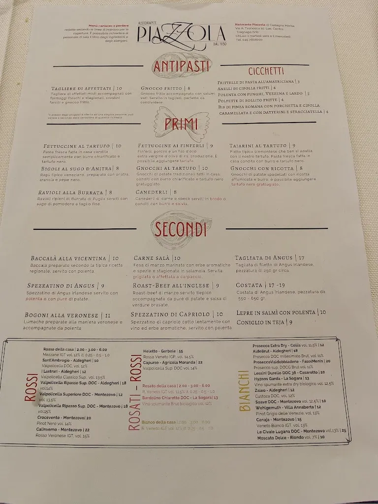 Menu_Ristorante Piazzola - Centro 1930_Tregnago_image_3