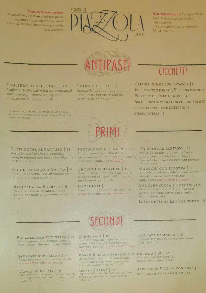 Menu_Ristorante Piazzola - Centro 1930_Tregnago_image_4