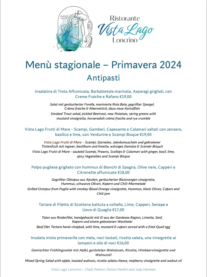 Menü_Ristorante Vista Lago Loncrino_Torri del Benaco_Bild_1