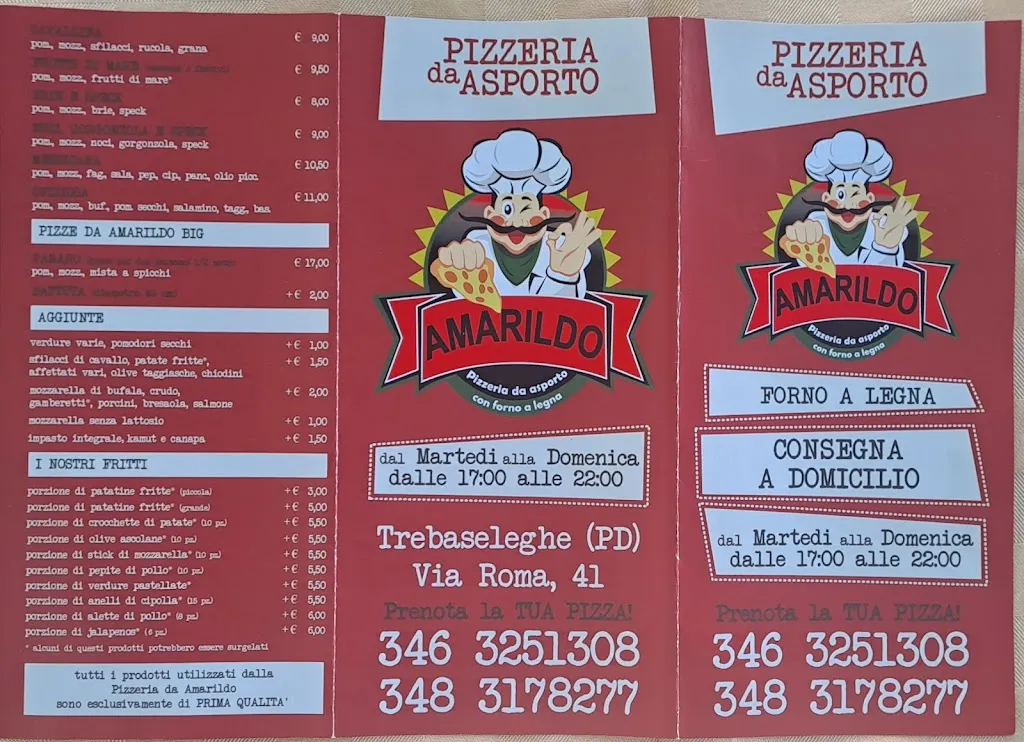 Menu_Pizzeria da Amarildo - Trebaseleghe_Trebaseleghe_immagine_1