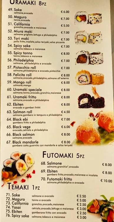 Menu_Toshi Restaurant Vicenza_Torri di Quartesolo_image_1