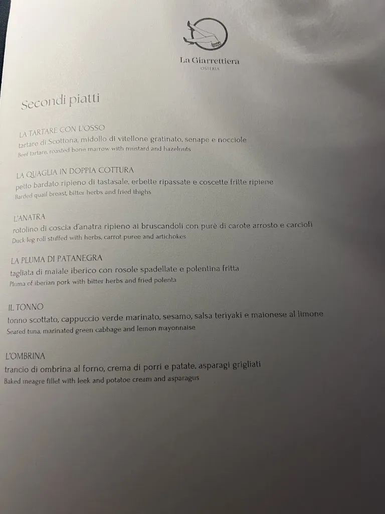 Menu_La Giarrettiera - Osteria_Valdagno_image_1
