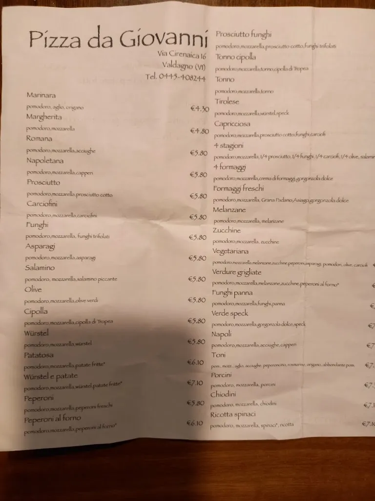 Menu_Pizza da Giovanni_Valdagno_image_2
