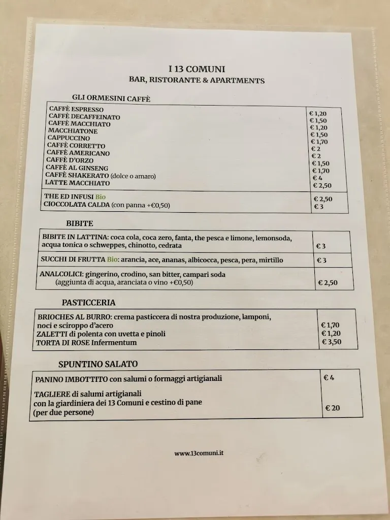 Menu_13 Comuni Ristorante e ApartHotel_Velo Veronese_image_2