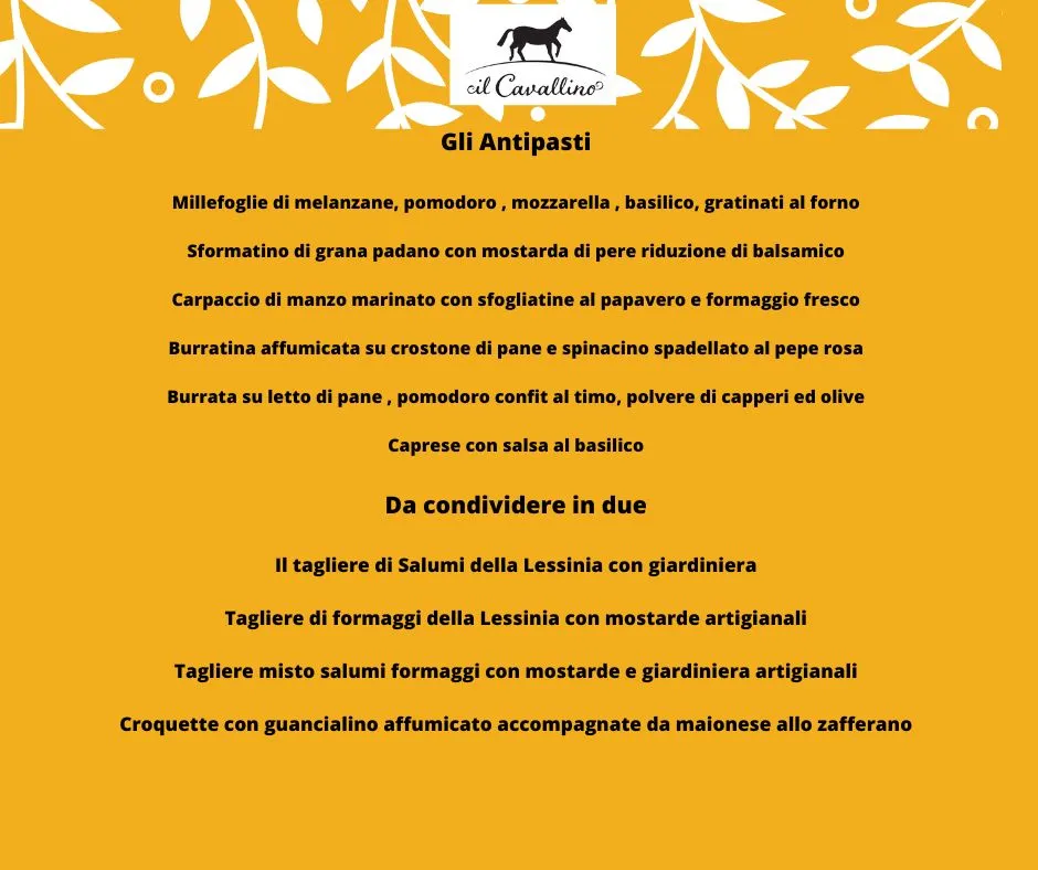 Menü_Trattoria Il Cavallino_Valeggio sul Mincio_Bild_1