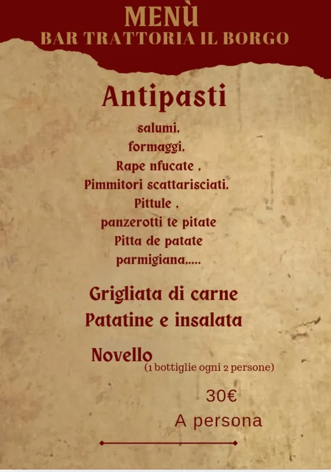 Menu_Bar Trattoria il borgo_Ruffano_image_2