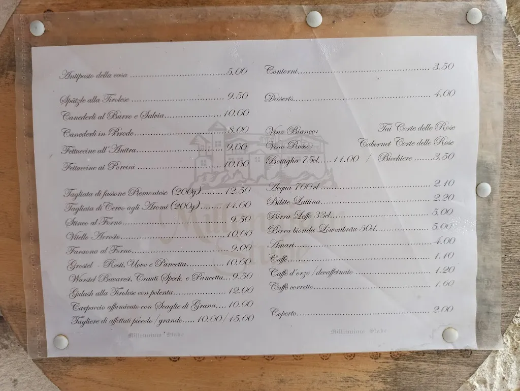 Menu_Millennium Stube Ristorante Locazione Turistica_Zovencedo_image_3