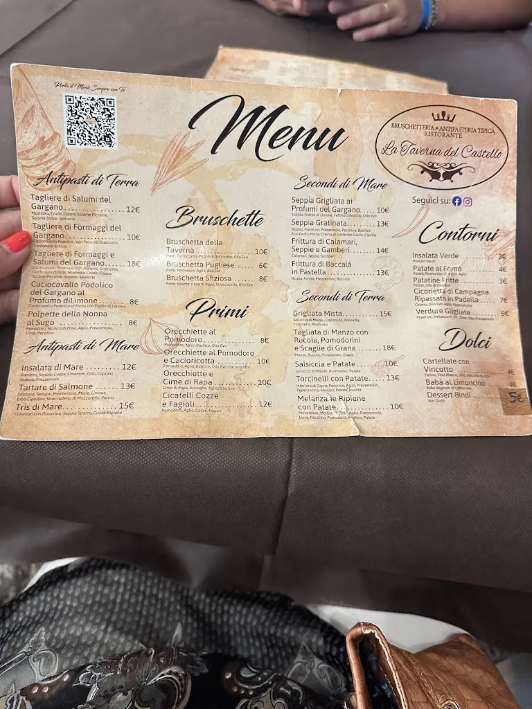 Menu_La Taverna del Castello_Rodi Garganico_immagine_2