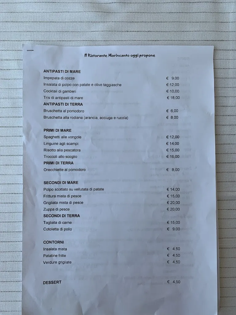 Menu_MARINCANTO - Restaurant & Beach_Rodi Garganico_image_3