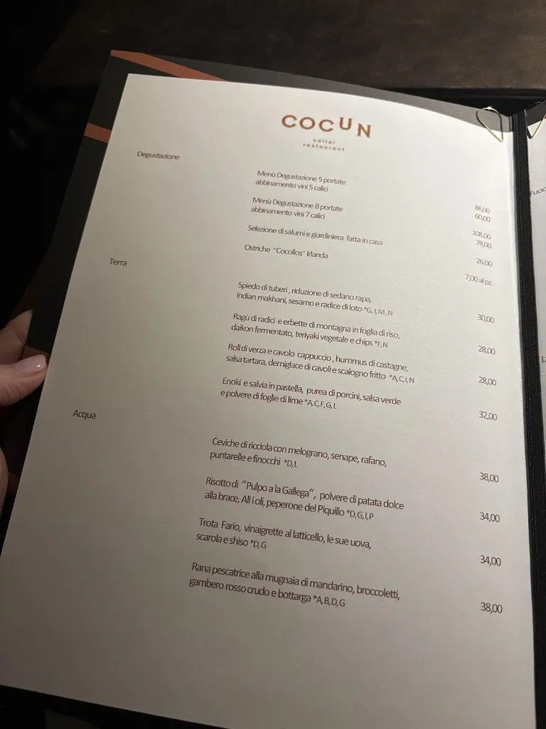 Menu_Cocun cellar restaurant_San Cassiano_immagine_1