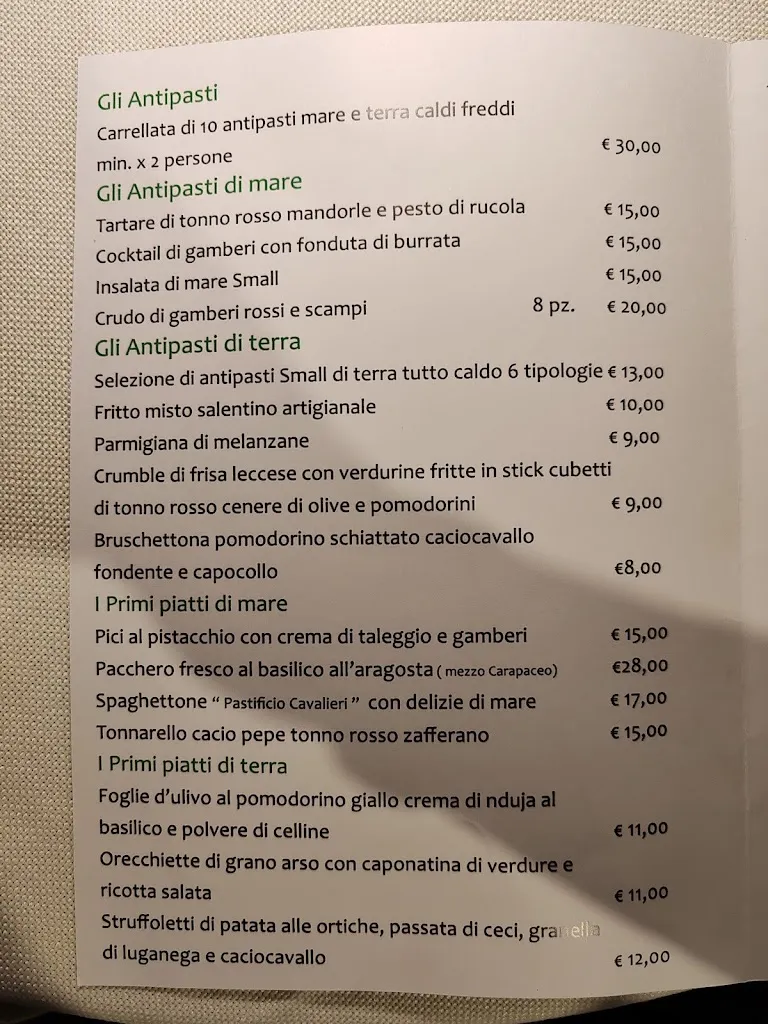 Menu_Small Cucina And More_San Cesario di Lecce_image_1