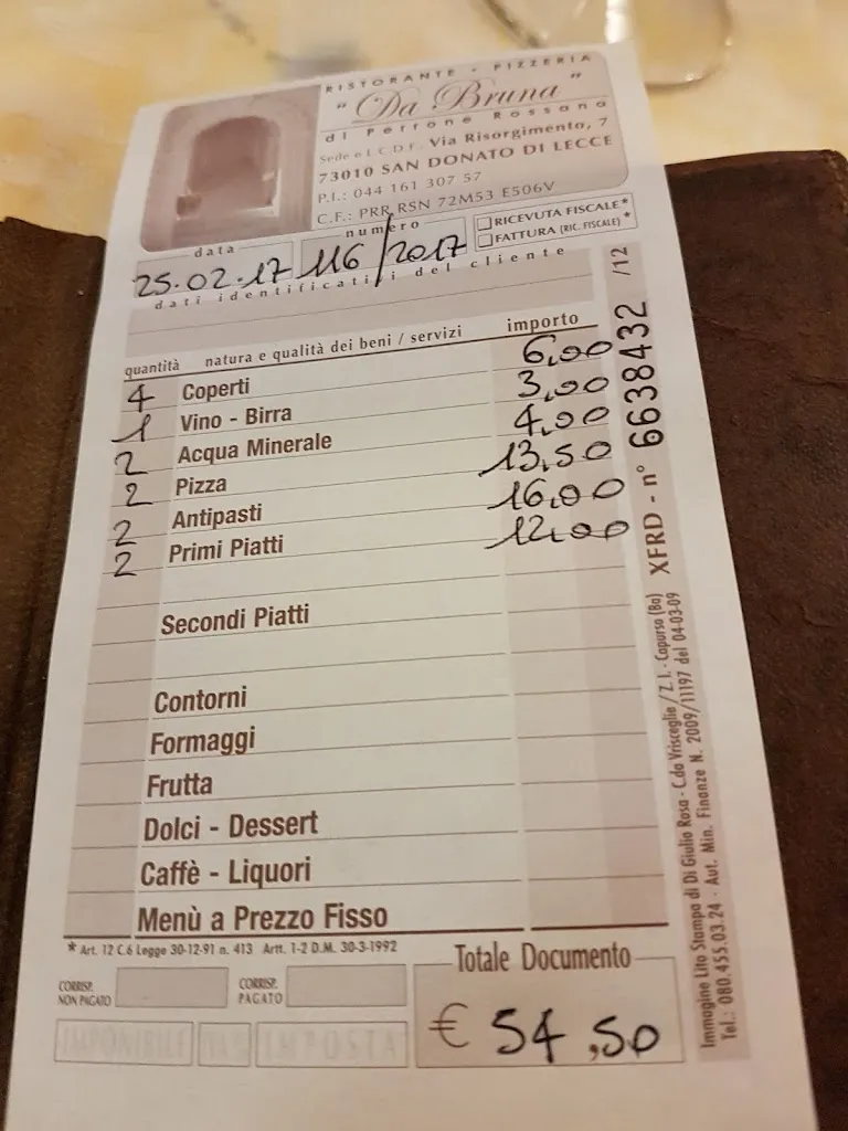 Menu_Ristorante Da Bruna_San Donato di Lecce_image_1