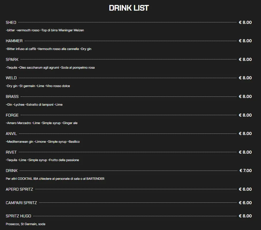 Menu_The Shed Pub San Giorgio Ionico_San Giorgio Ionico_image_3