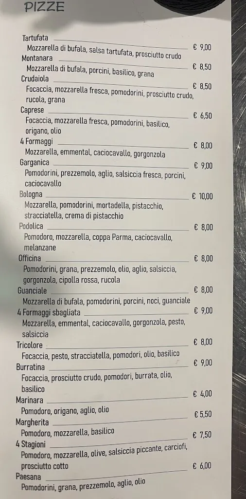 Menu_Officina_San Marco in Lamis_immagine_1