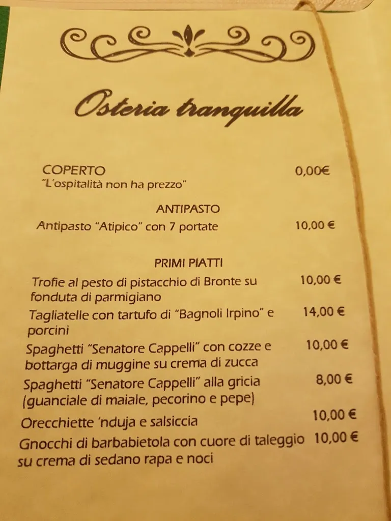 Menu_Osteria Tranquilla_San Michele Salentino_image_4