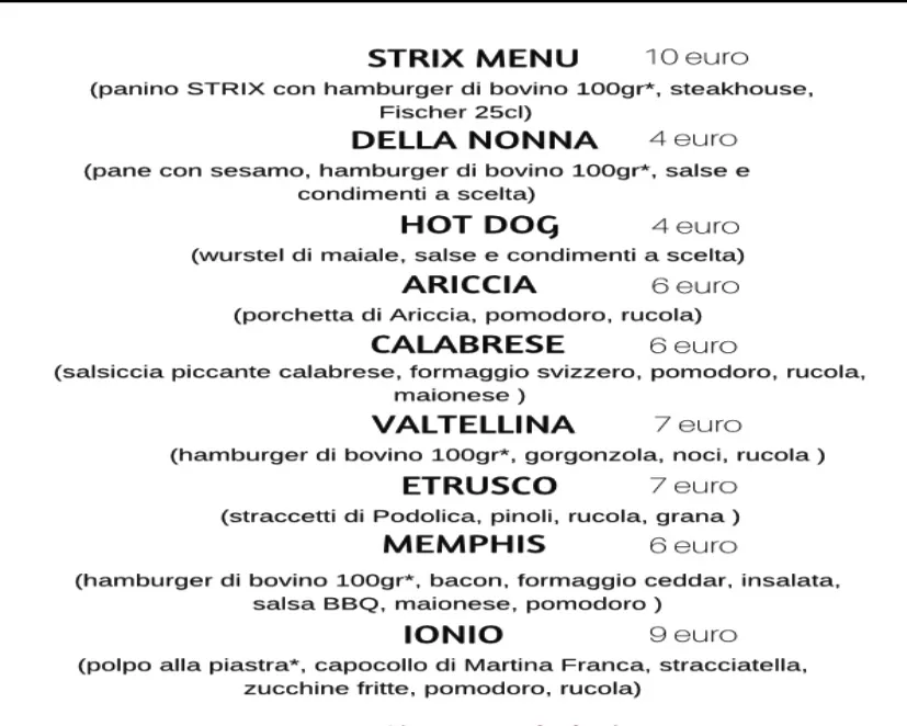 Menu_Strix GastroFood & Beer_San Pancrazio Salentino_image_1