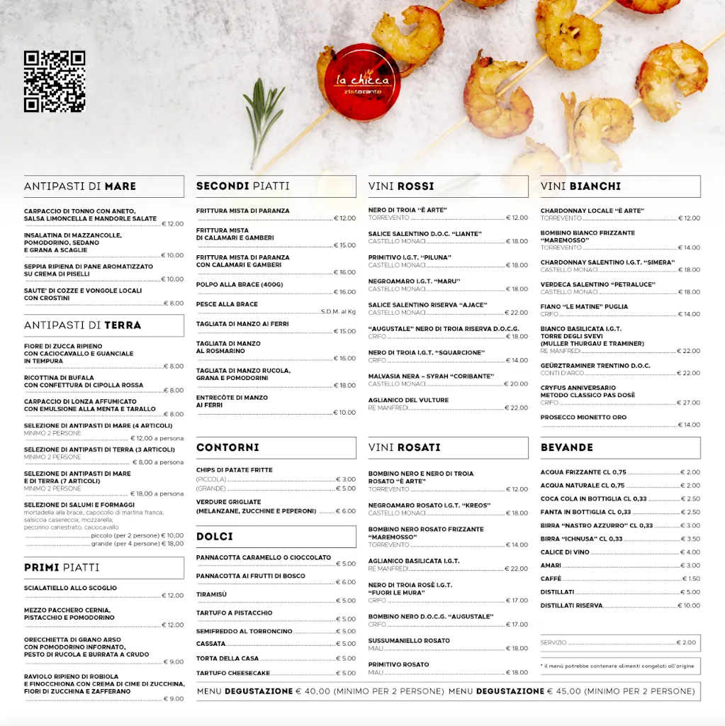 Menu_La Chicca Restaurant_Ruvo di Puglia_image_1