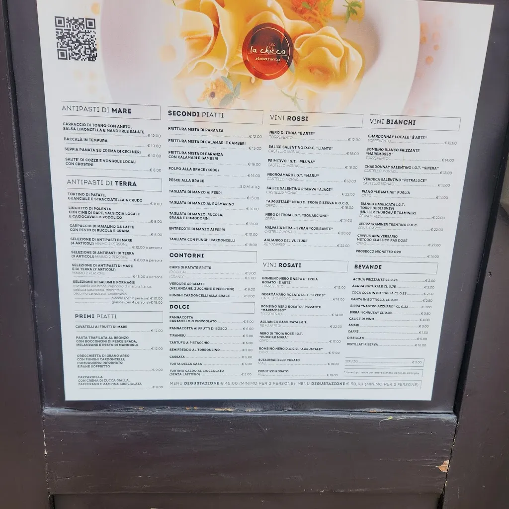 Menu_La Chicca Restaurant_Ruvo di Puglia_image_2