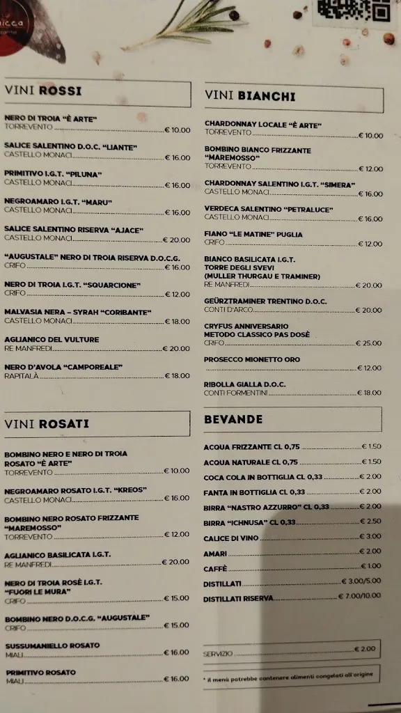 Menu_La Chicca Restaurant_Ruvo di Puglia_image_3