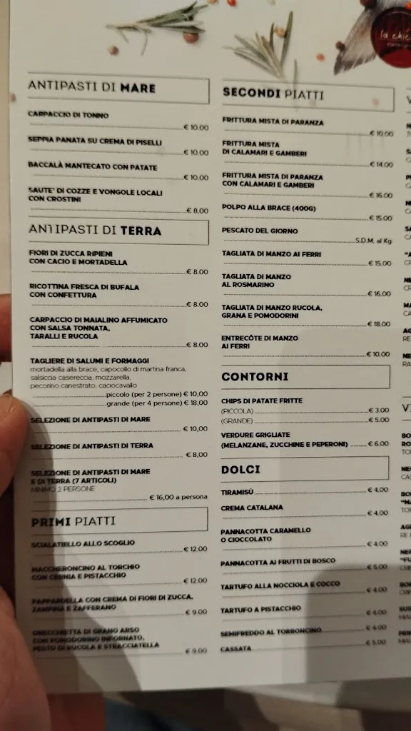 Menu_La Chicca Restaurant_Ruvo di Puglia_image_4