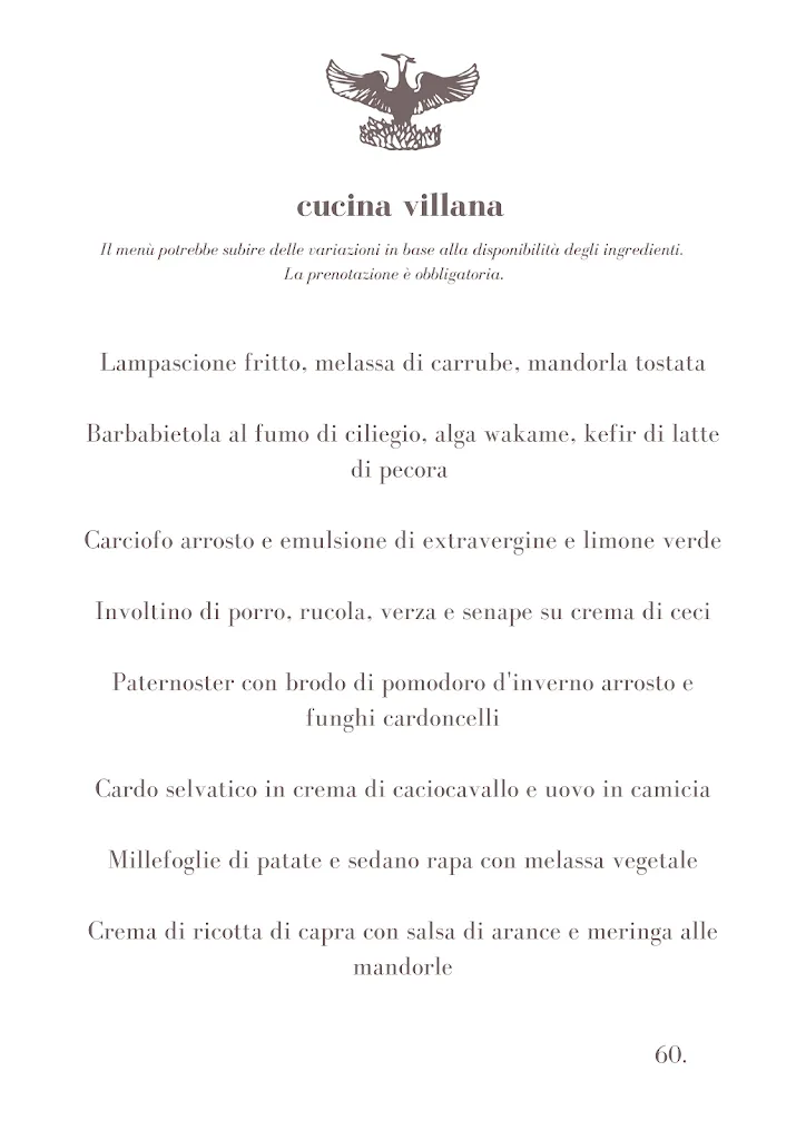 Menu_Cucina Villana - cucina etnobotanica_Ruvo di Puglia_image_1