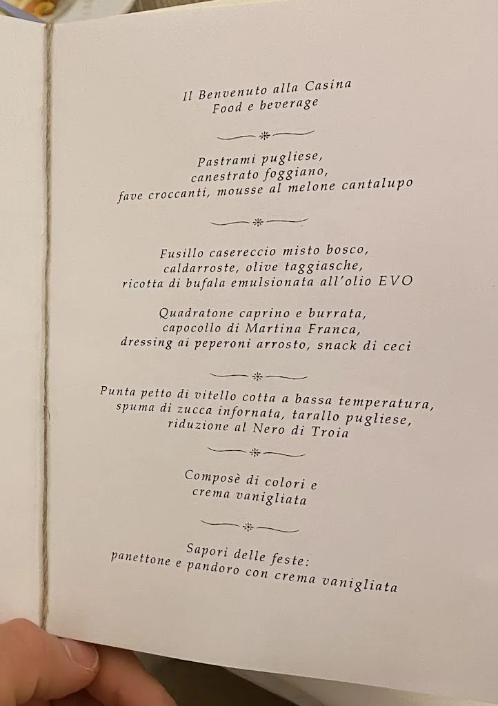 Menu_Casina Fazzadio_Ruvo di Puglia_image_1