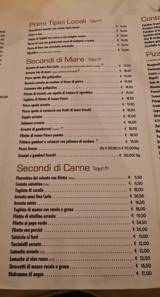 Menu_Ristorante Cantina Don Carlo - San Pietro in Lama_San Pietro in Lama_image_3