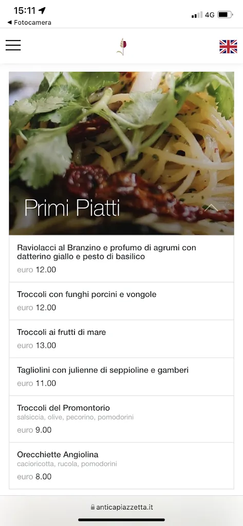 Menu_Osteria Antica Piazzetta_San Giovanni Rotondo_immagine_1