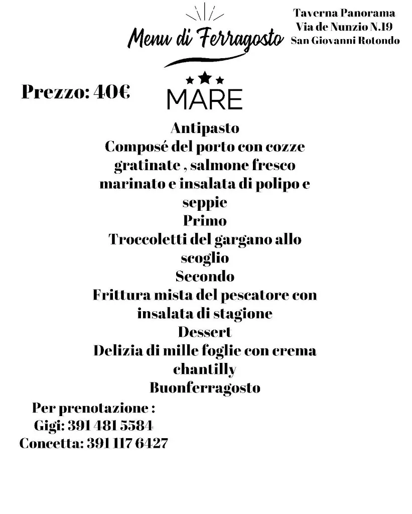 Menu_Taverna Panorama_San Giovanni Rotondo_immagine_3