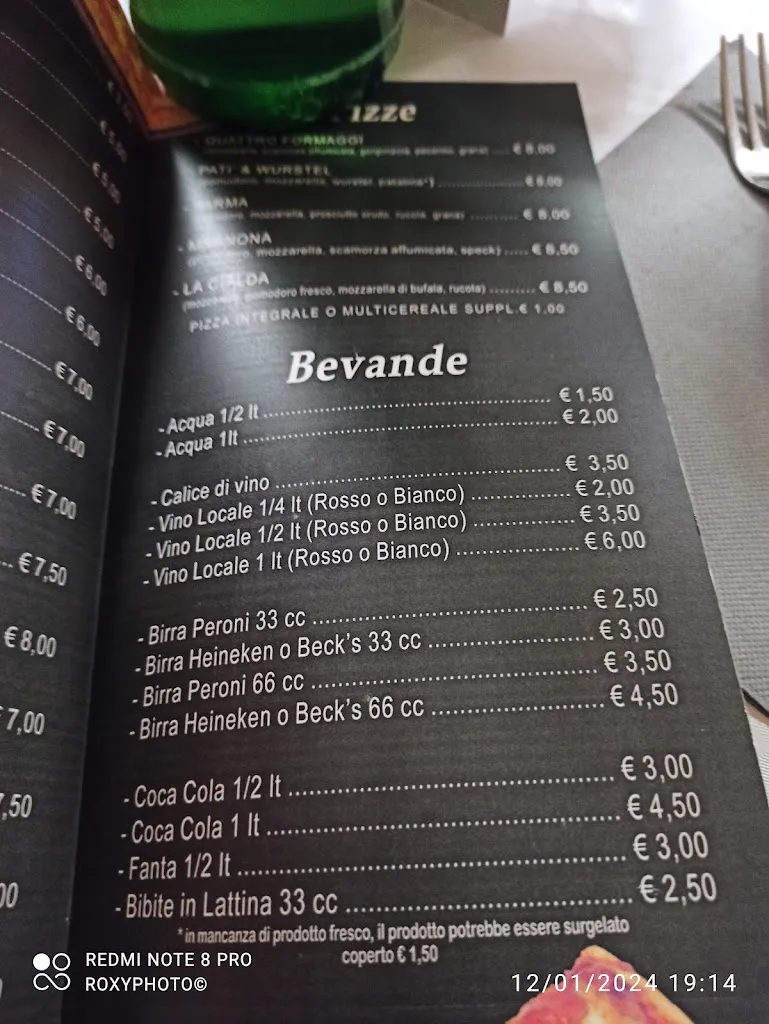 Menü_La Cialda_San Giovanni Rotondo_Bild_1